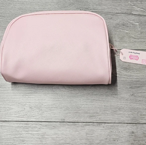 Womens Cosmetics Bag The Vintage Cosmetic Company Pink Makeup Bag Travel Bag - Picture 3 of 6